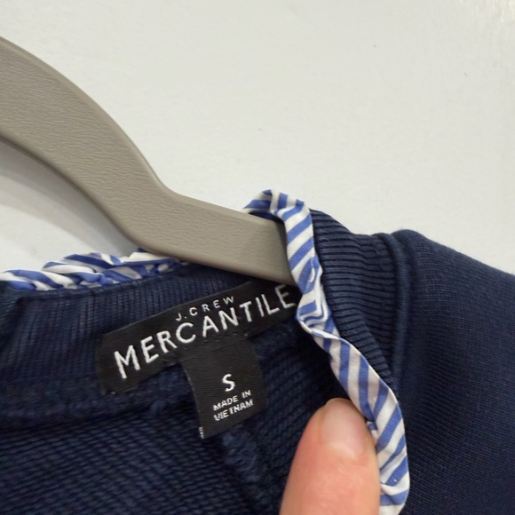 J. Crew Blue and White Women's Sweatshirt - Picture 3 of 3